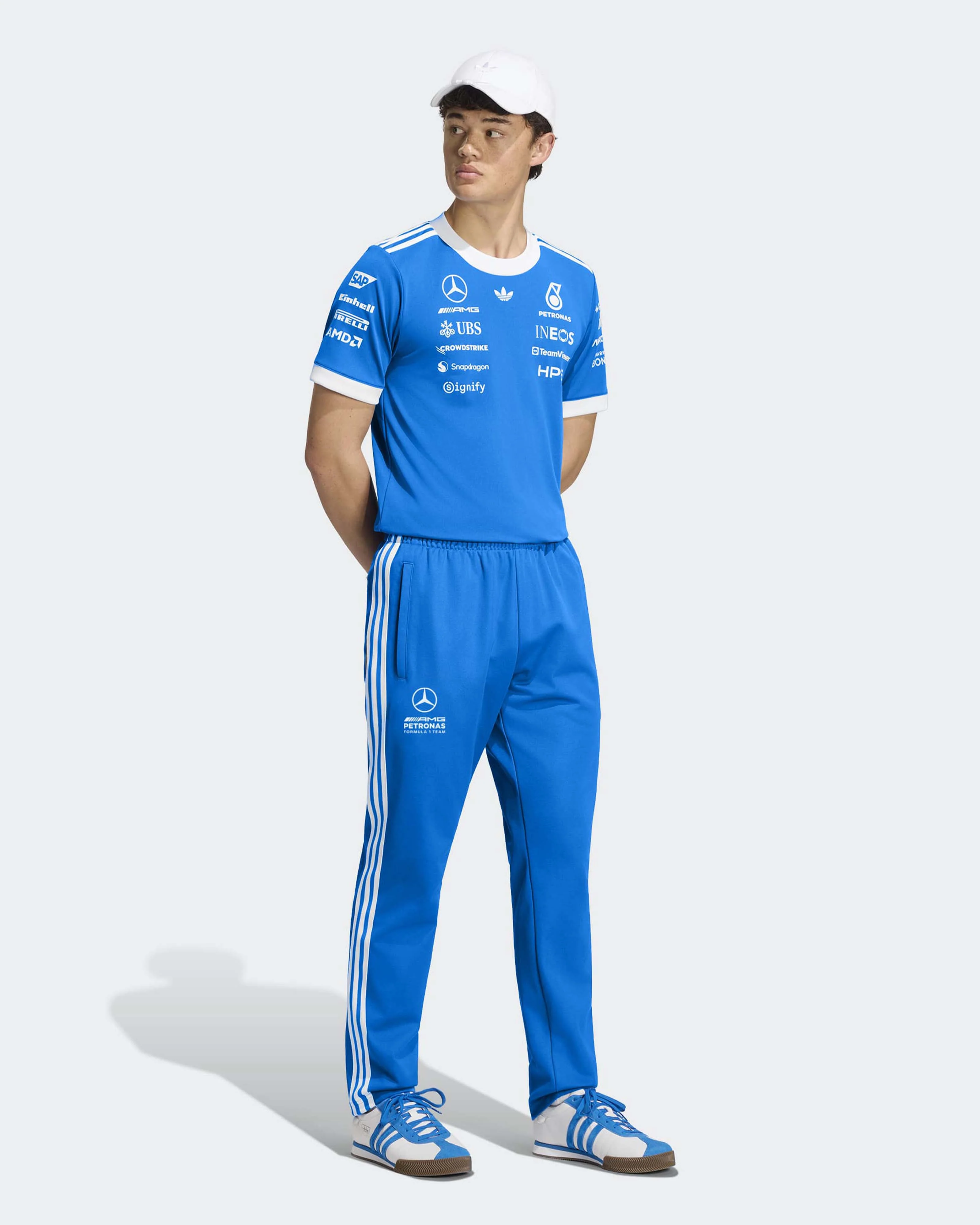 Mens Blue Wonder Track Pants Blue - Image 4