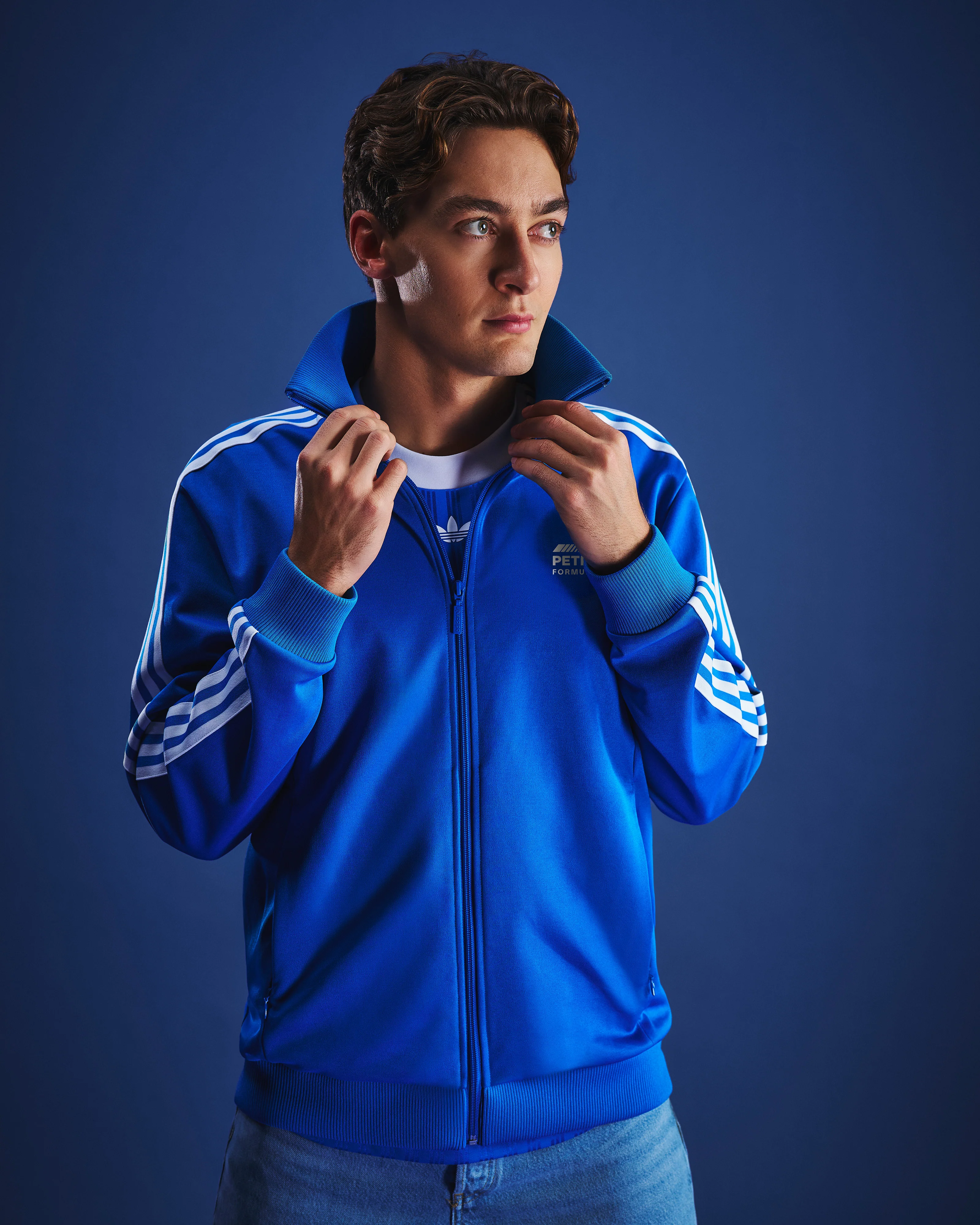 Mens Blue Wonder Track Top Blue - Image 3