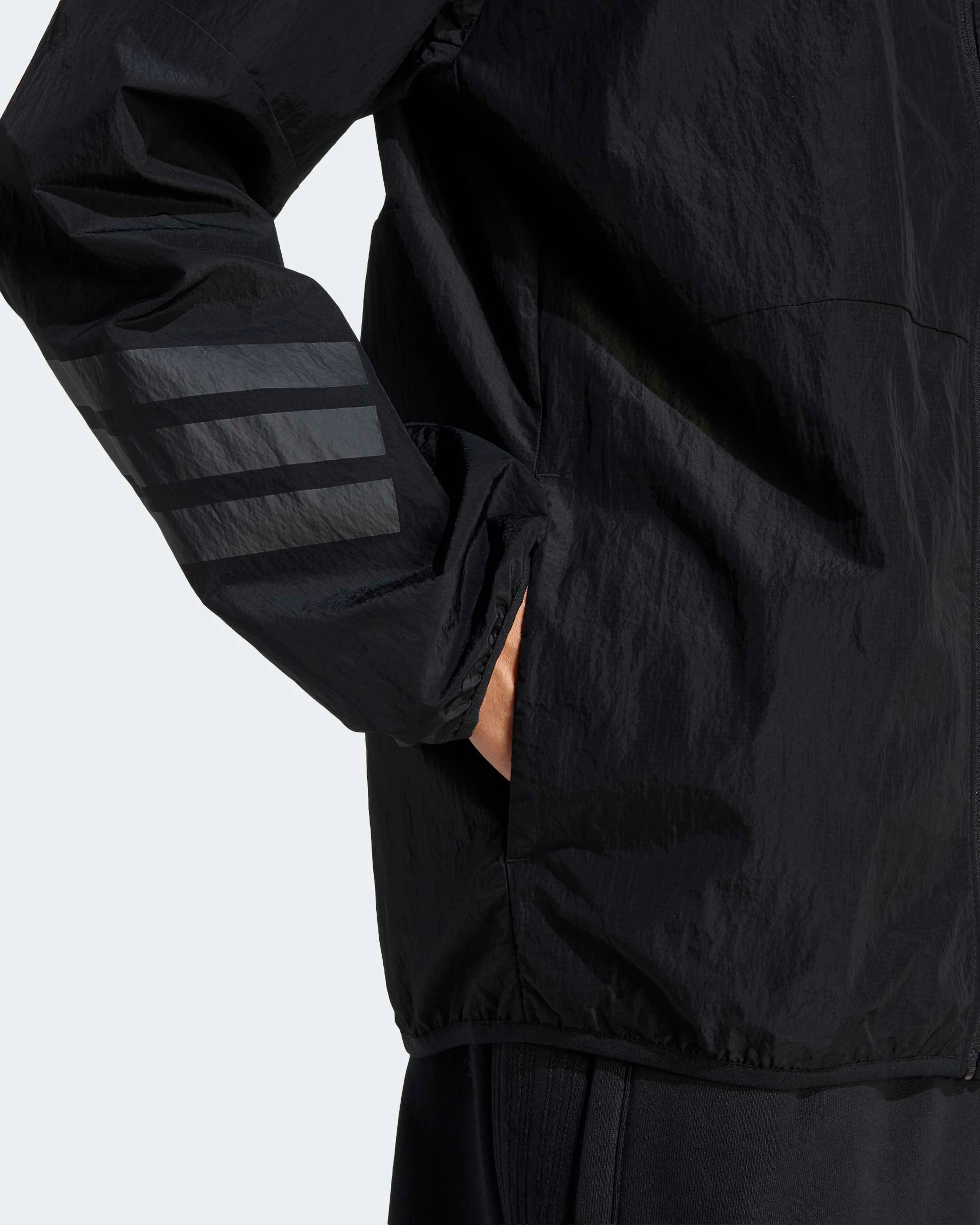 Mens Night Windbreaker Black - Image 4