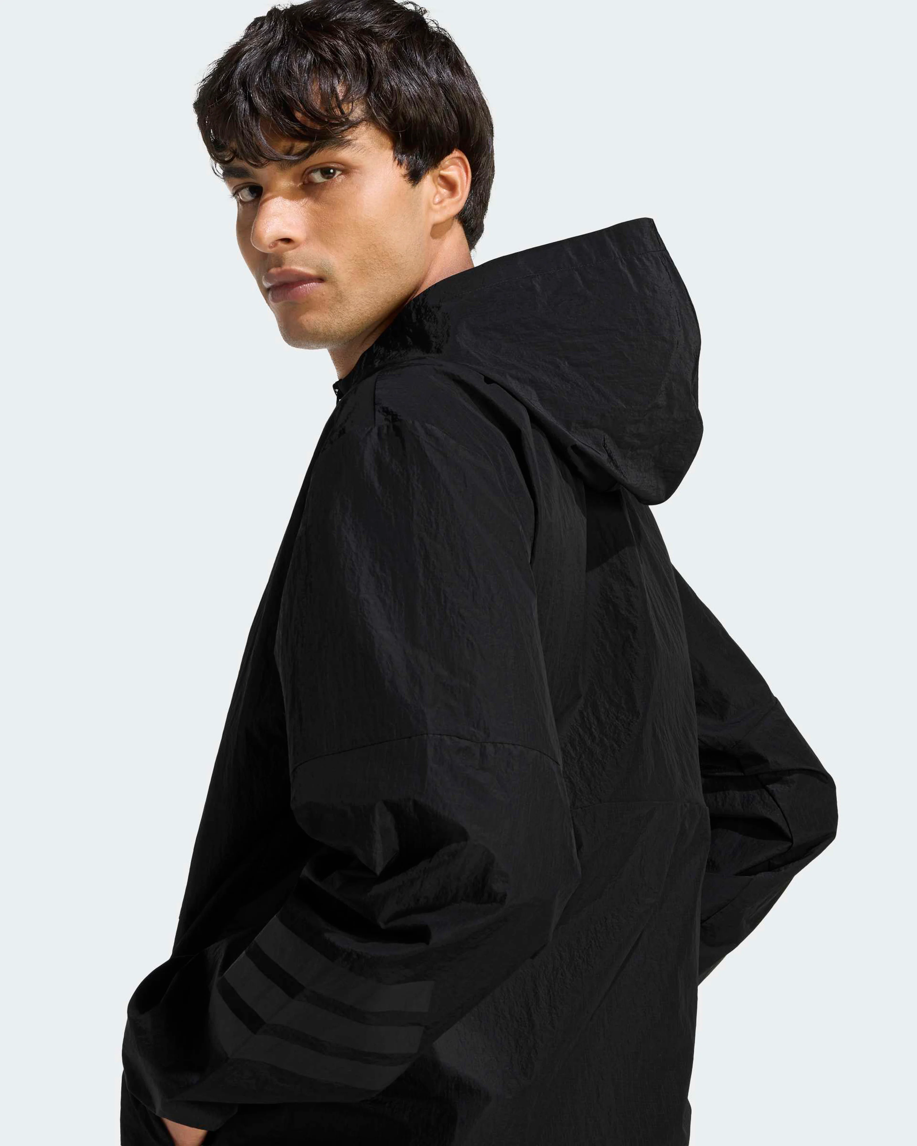 Mens Night Windbreaker Black - Image 5