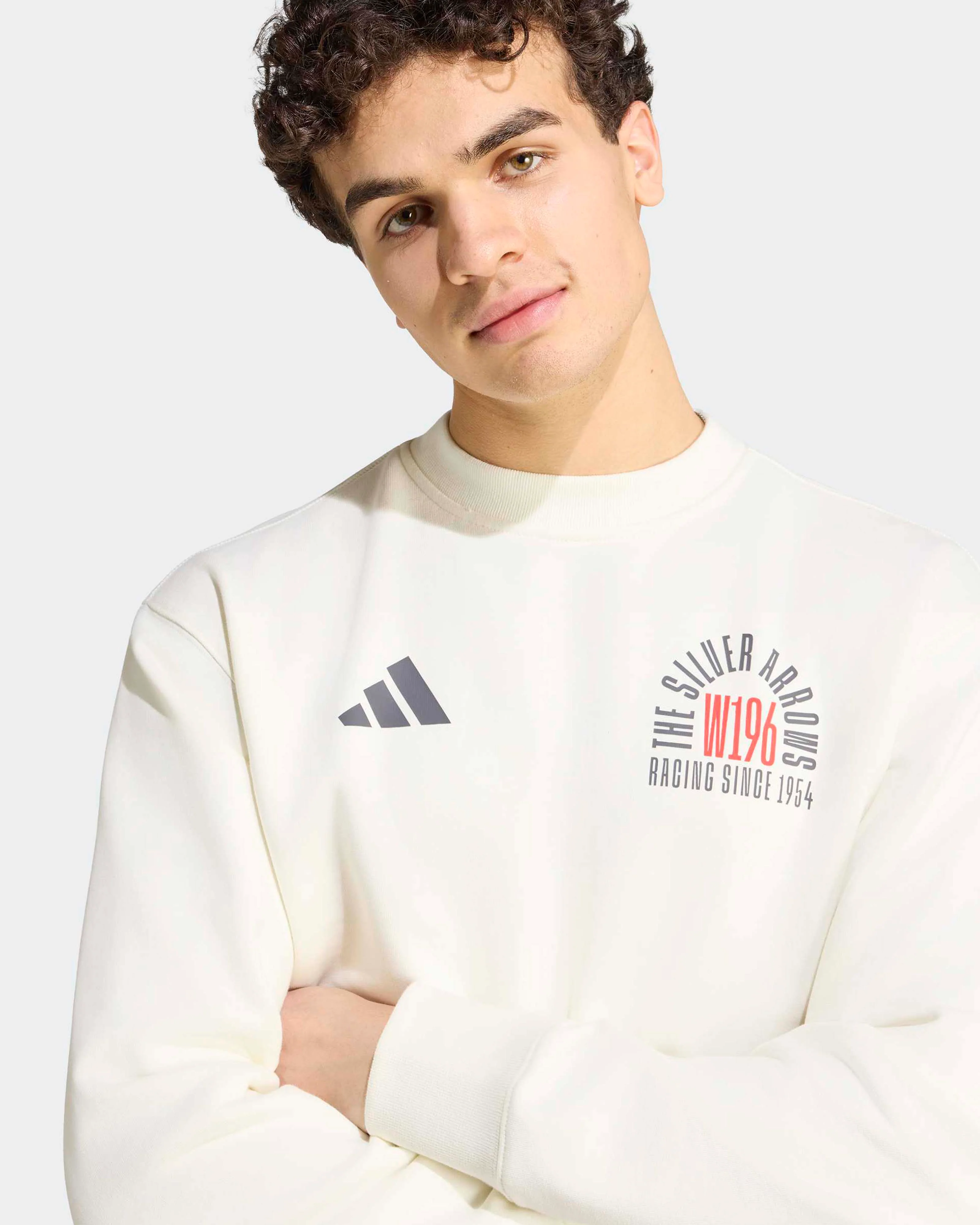Mens Silver Arrows 1955 Sweat Top Off White - Image 5