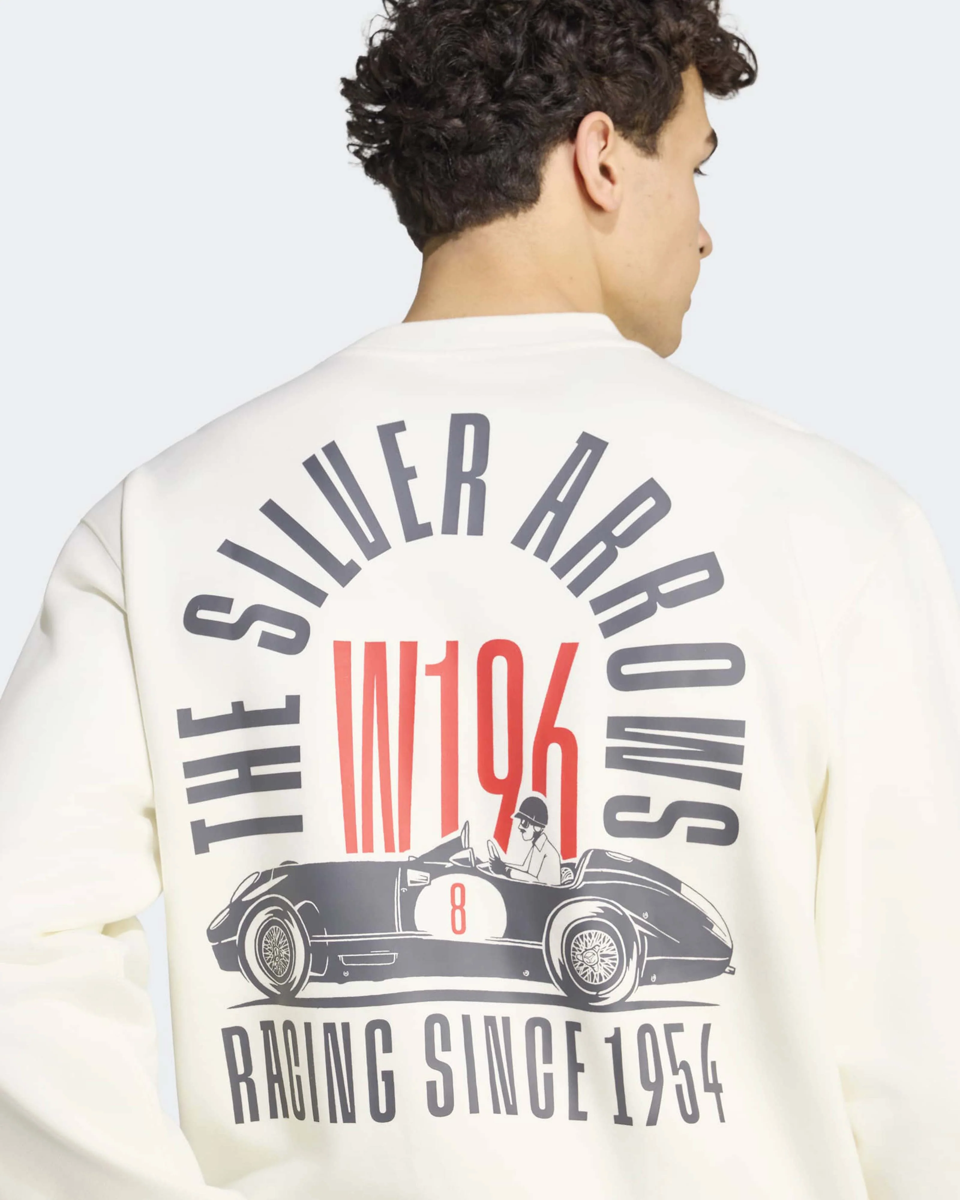 Mens Silver Arrows 1955 Sweat Top Off White - Image 6