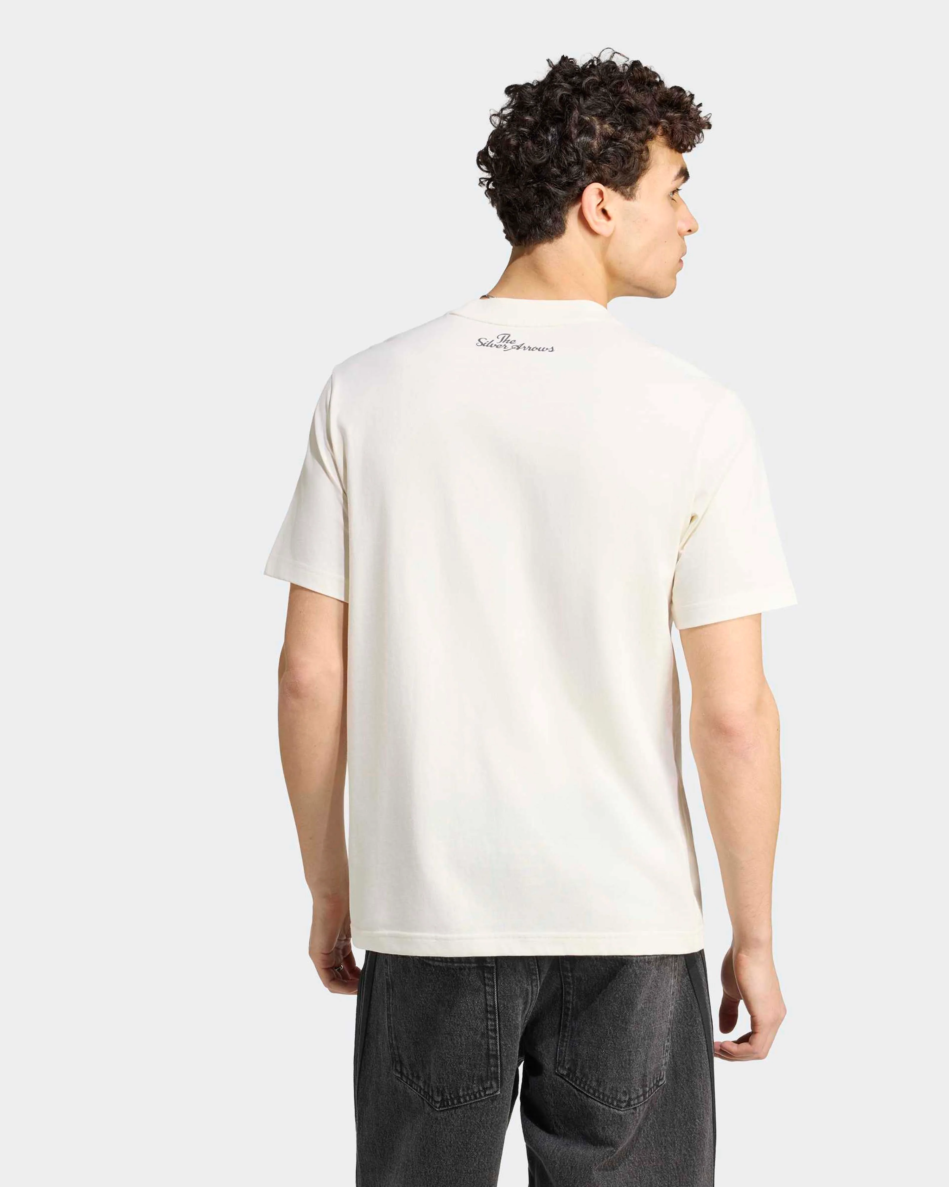 Mens Silver Arrows Graphic T-shirt Off White - Image 2