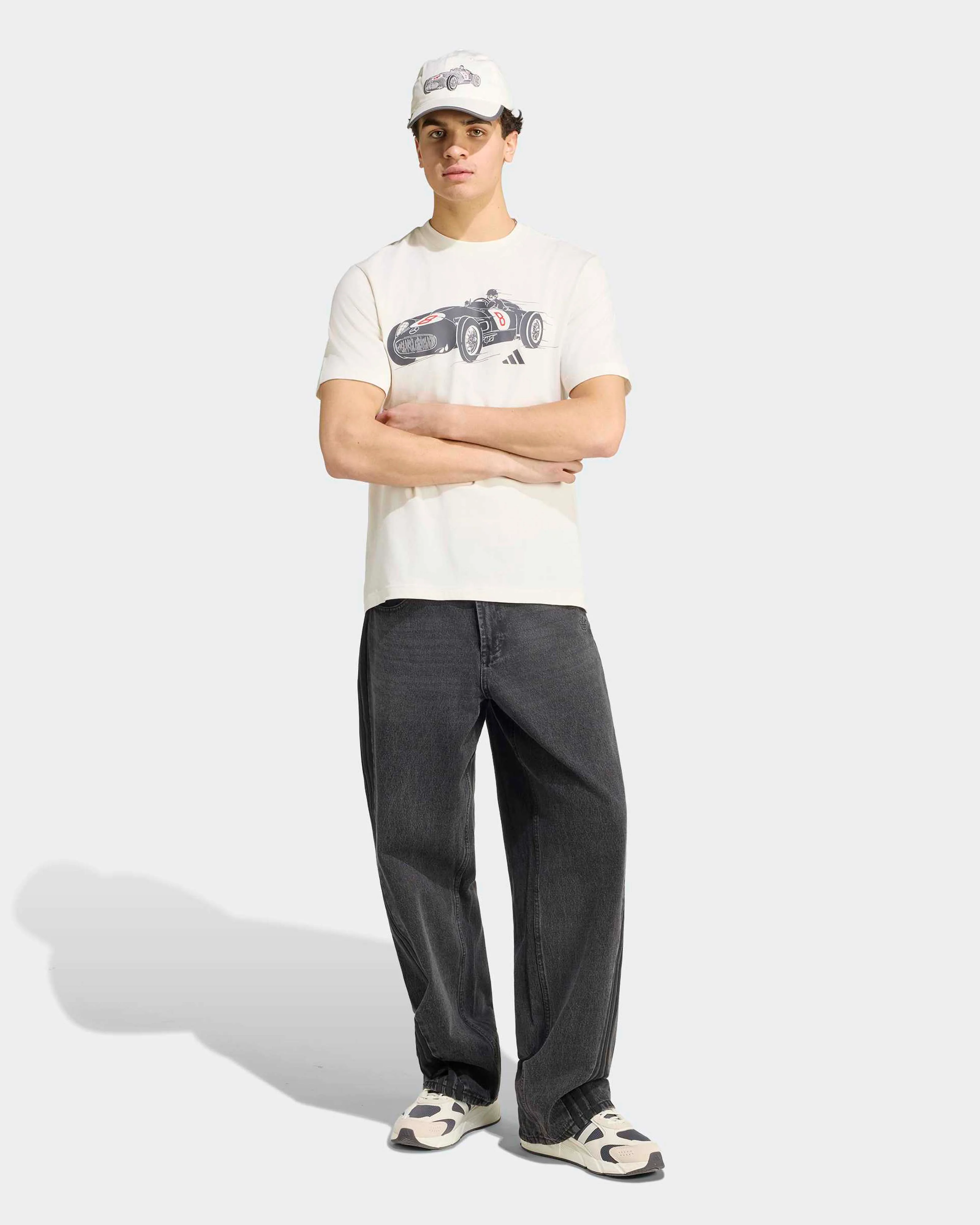 Mens Silver Arrows Graphic T-shirt Off White - Image 3