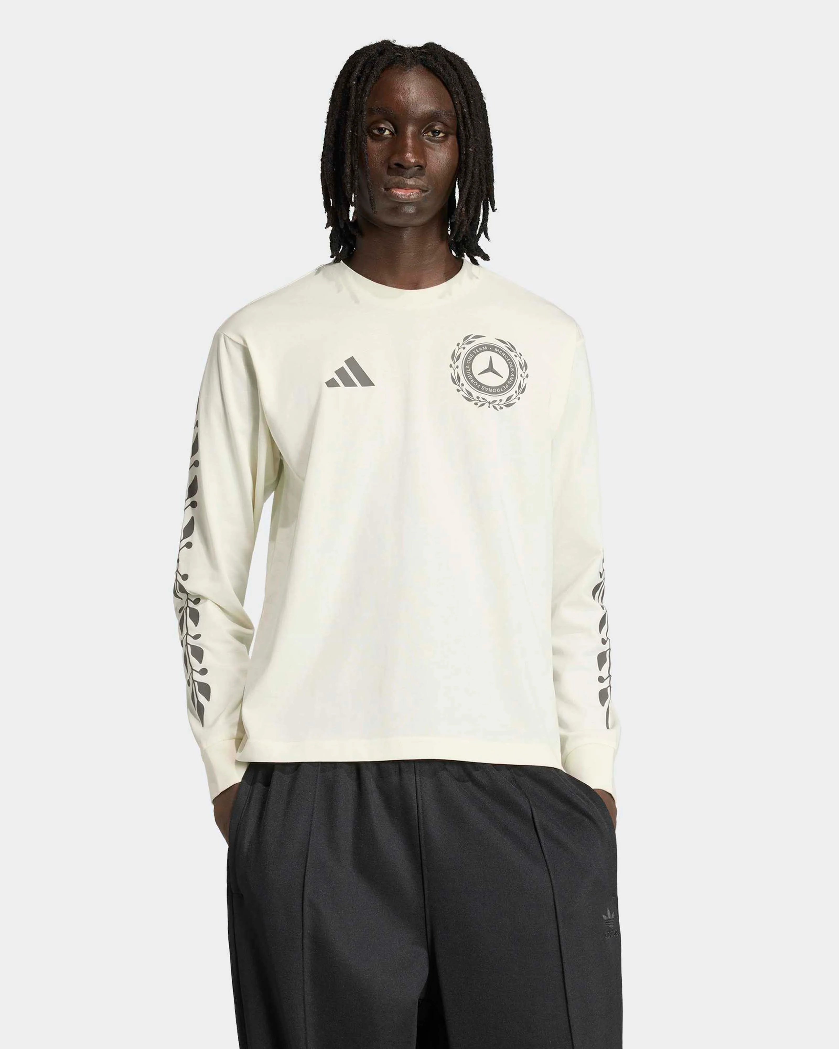 Mens Silver Arrows Heritage Long-Sleeve T-shirt Off White