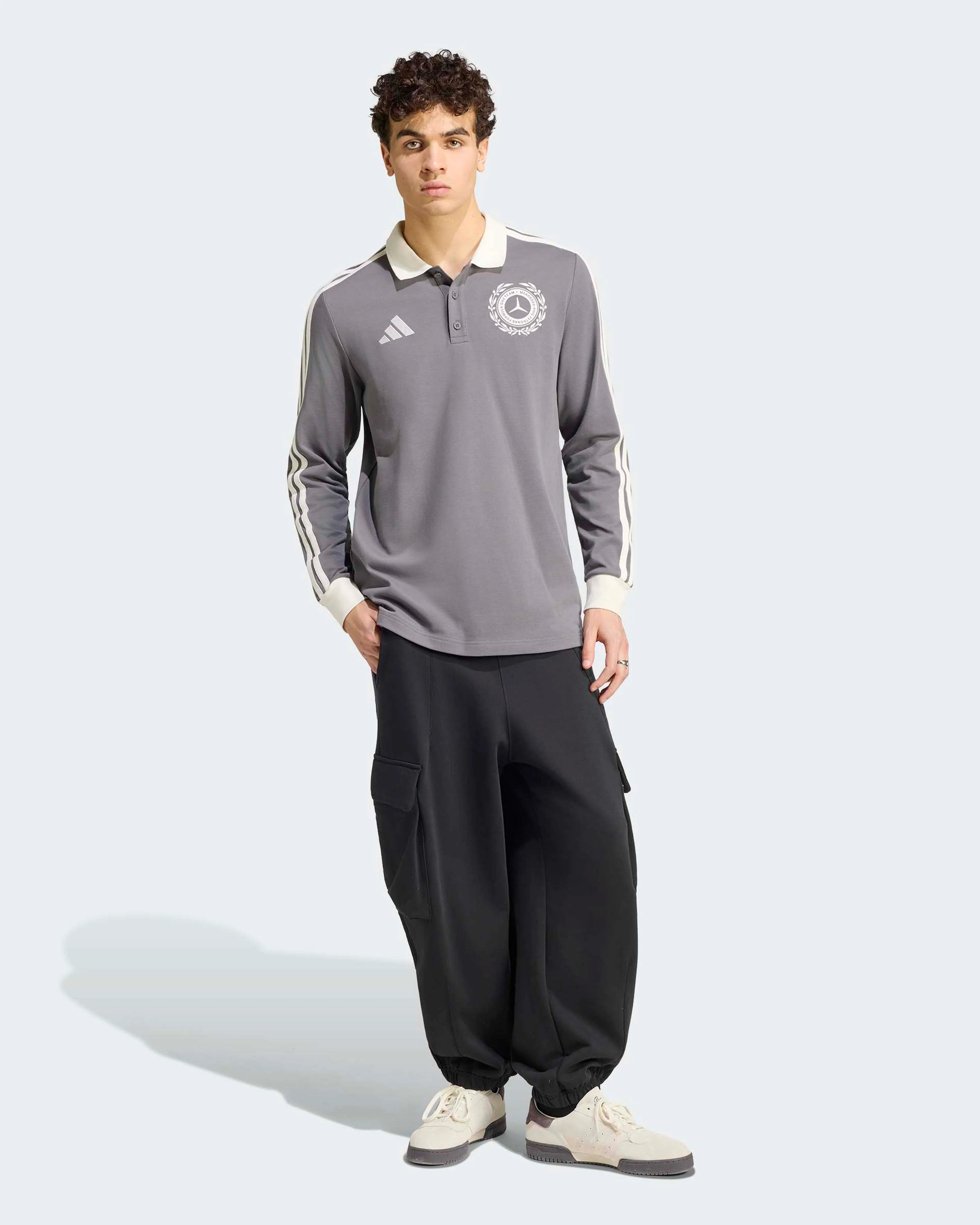 Mens Silver Arrows Icon Polo Grey - Image 4