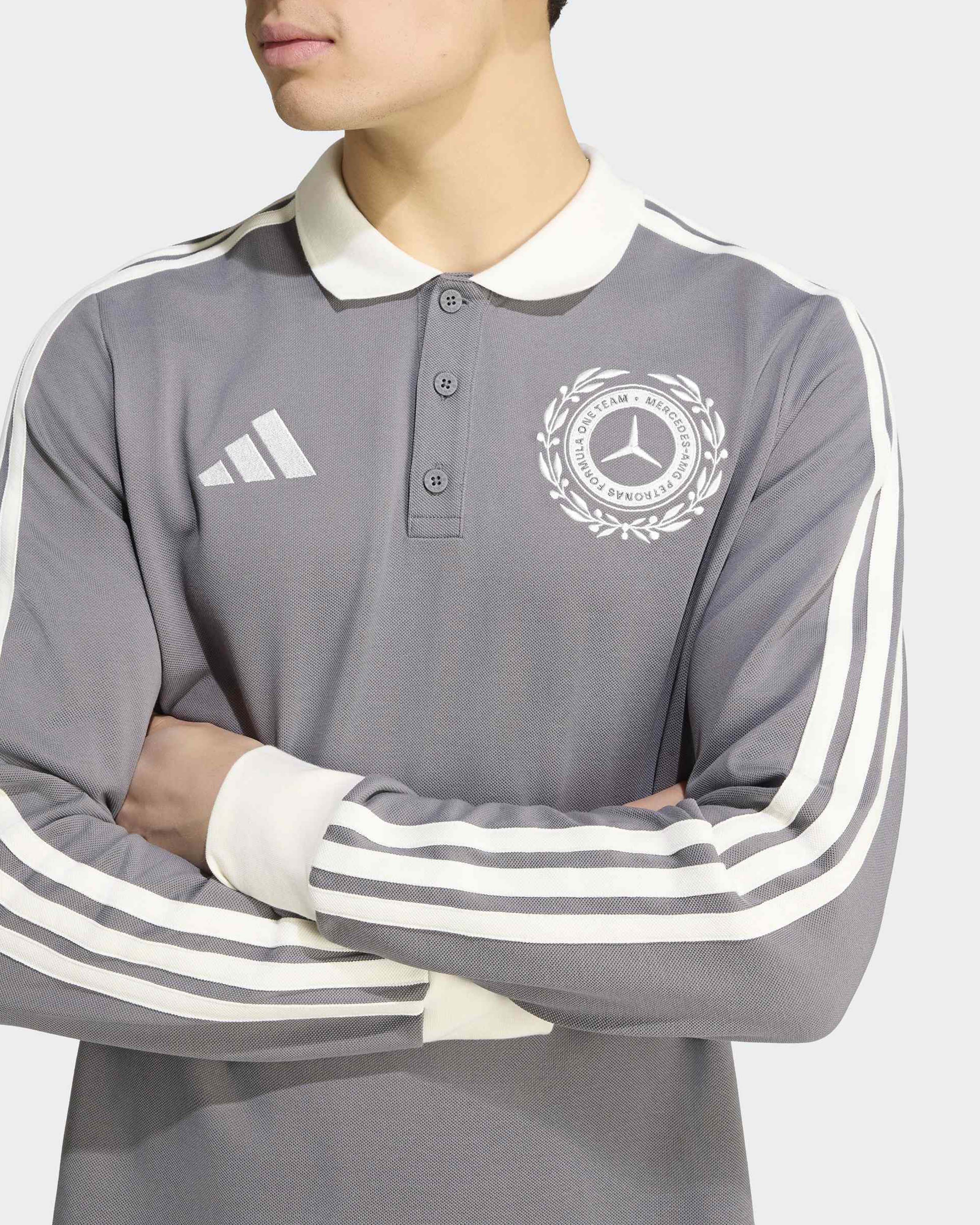 Mens Silver Arrows Icon Polo Grey - Image 5