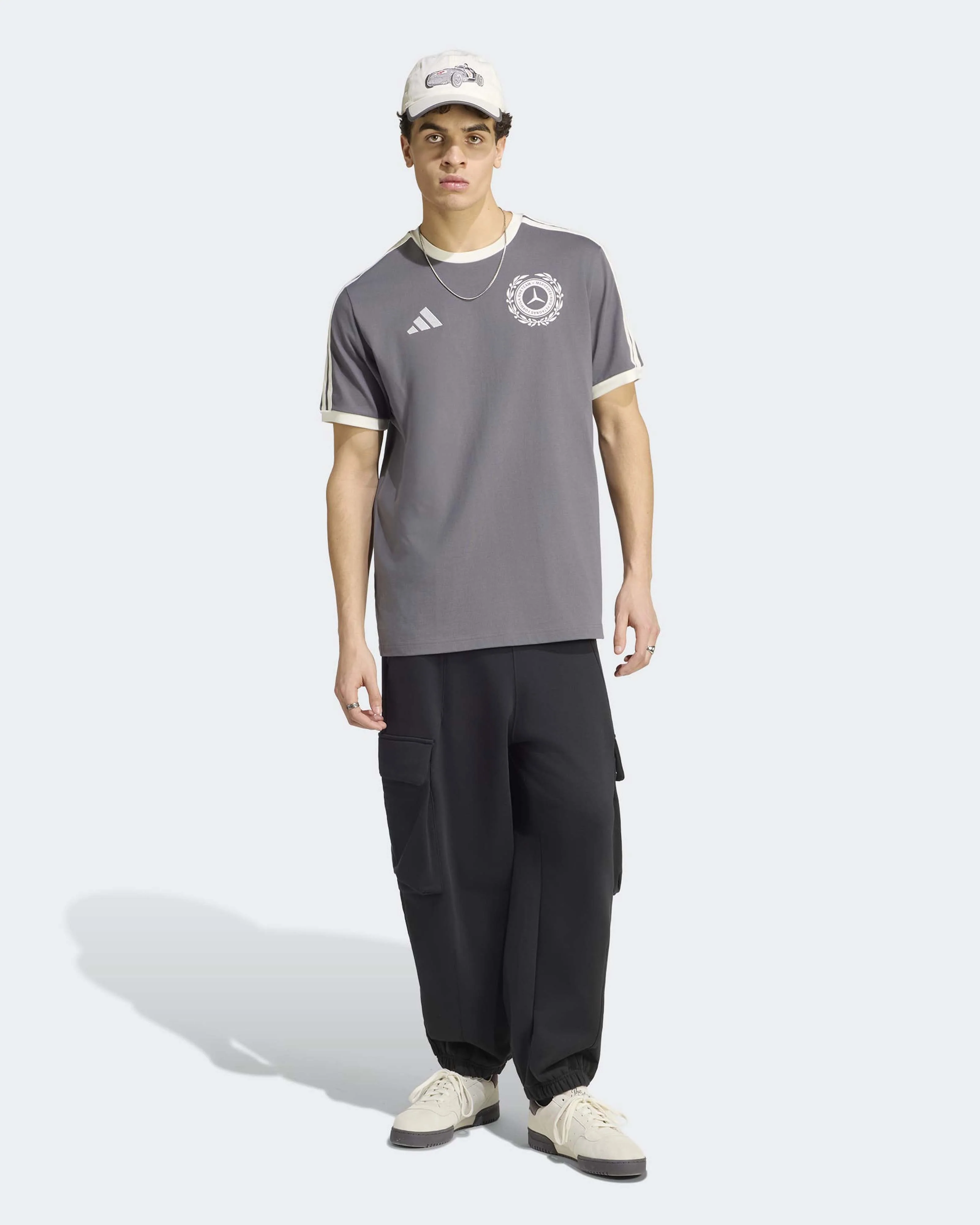 Mens Silver Arrows Icon T-shirt Grey - Image 4