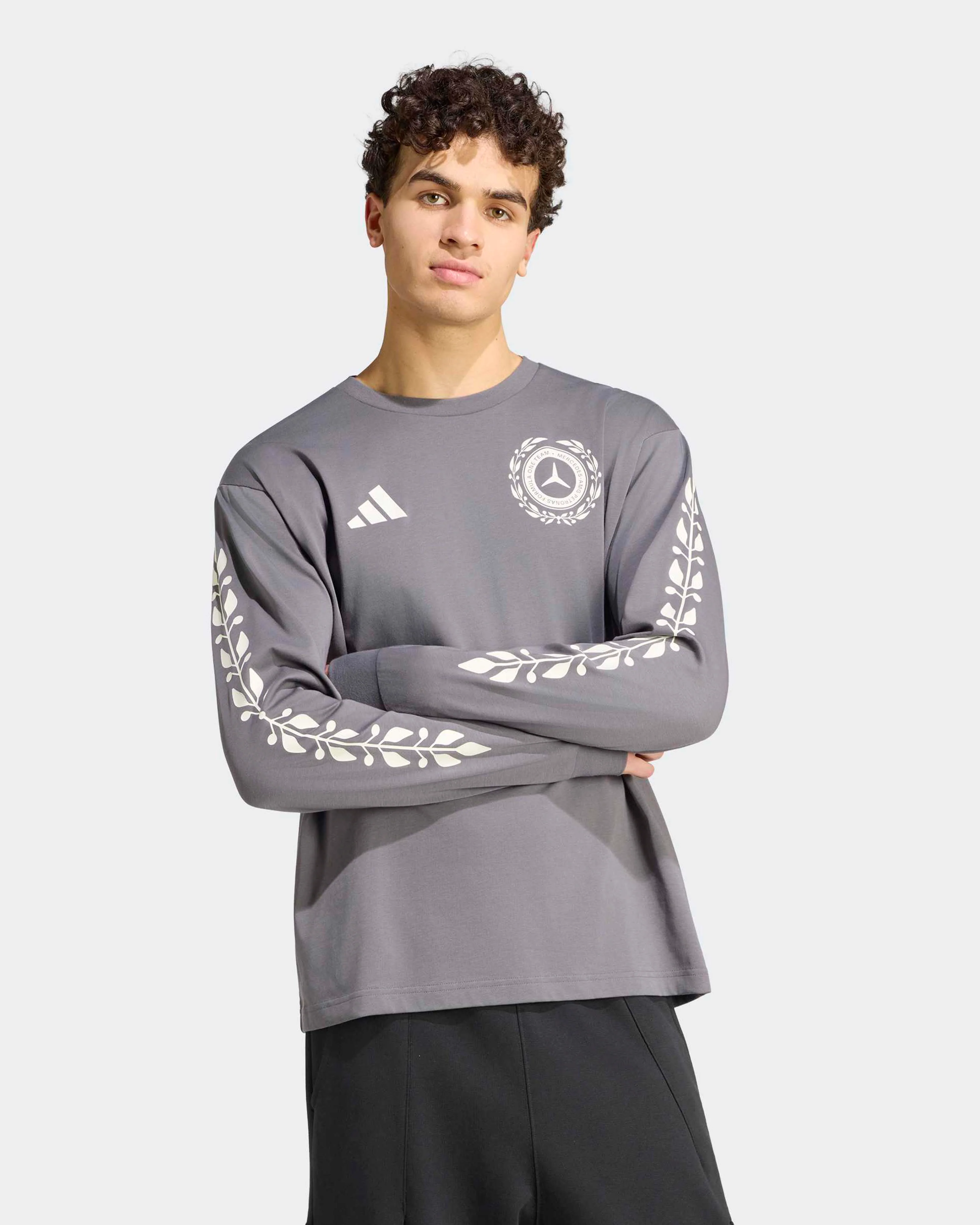 Mens Silver Arrows Longsleeve T-shirt Grey
