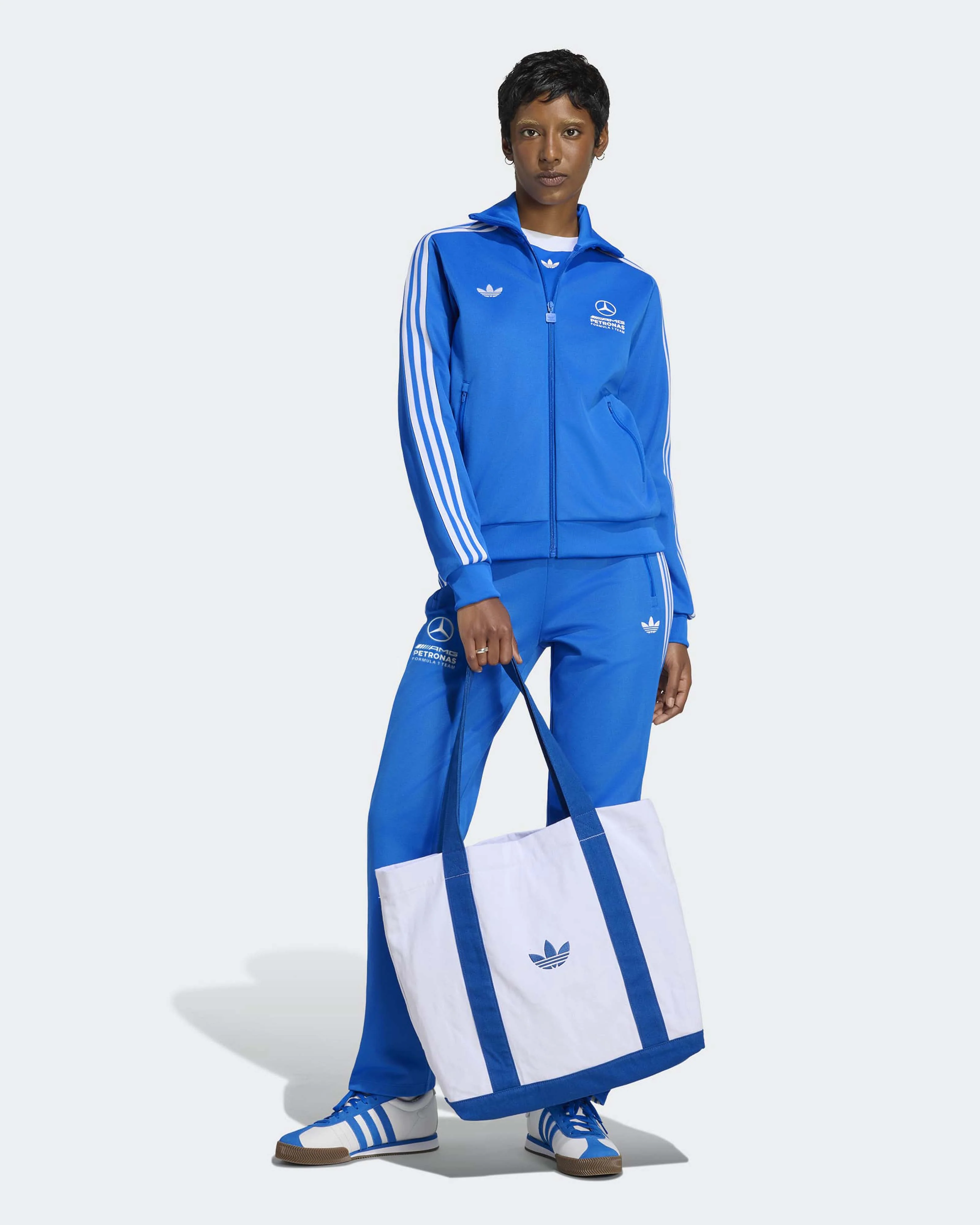 Womens Blue Wonder Track Pants Blue - Image 3