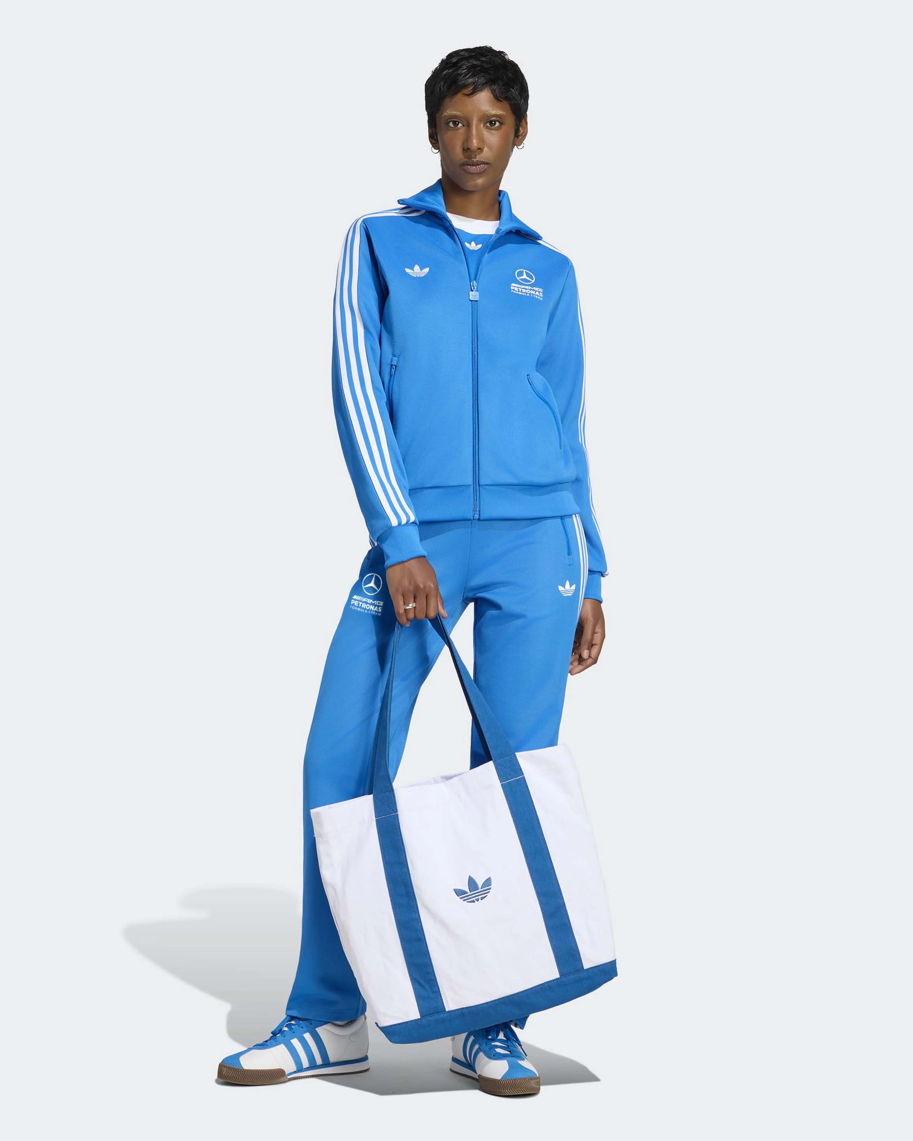 Womens Blue Wonder Track Top Blue - Image 3