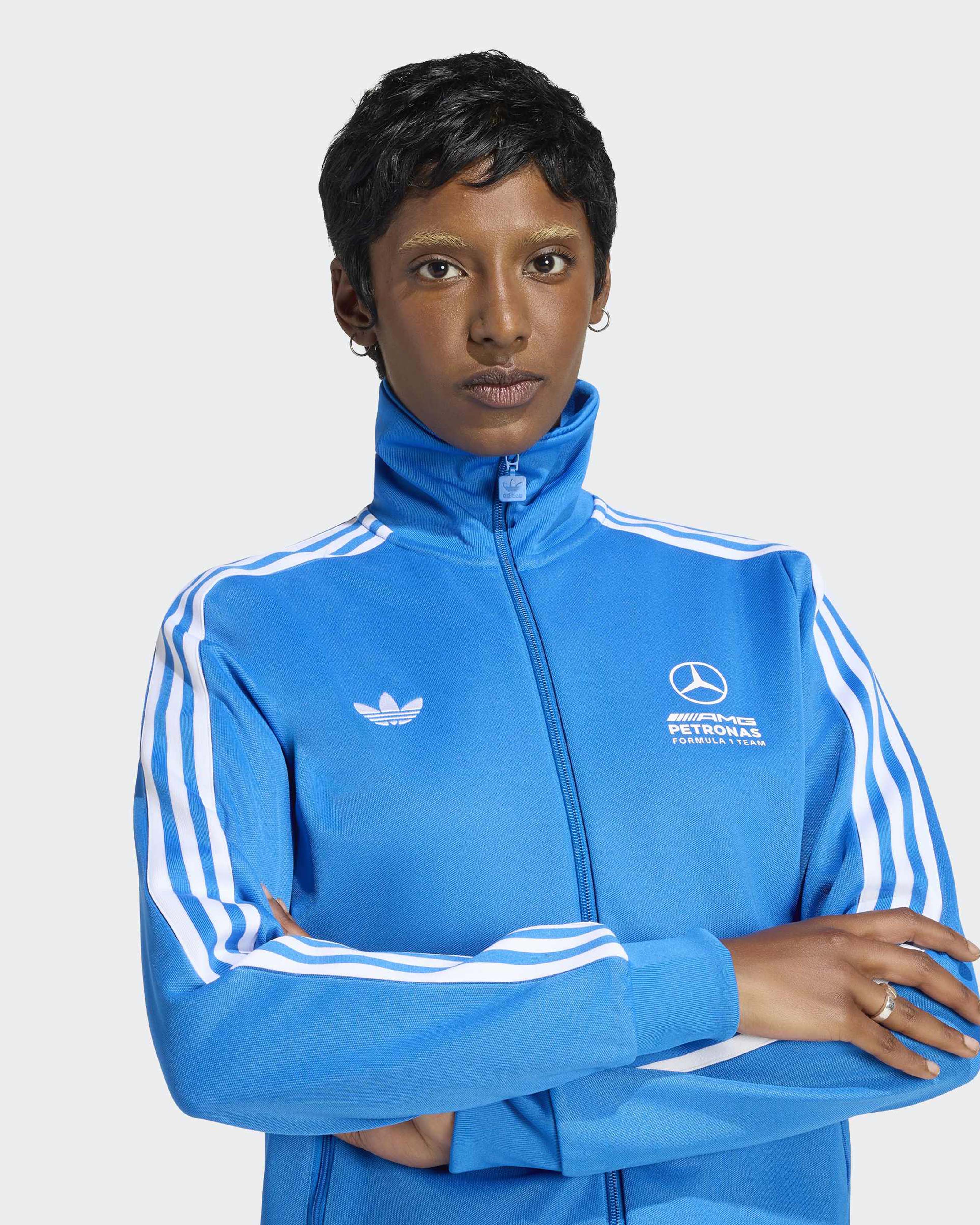 Womens Blue Wonder Track Top Blue - Image 5