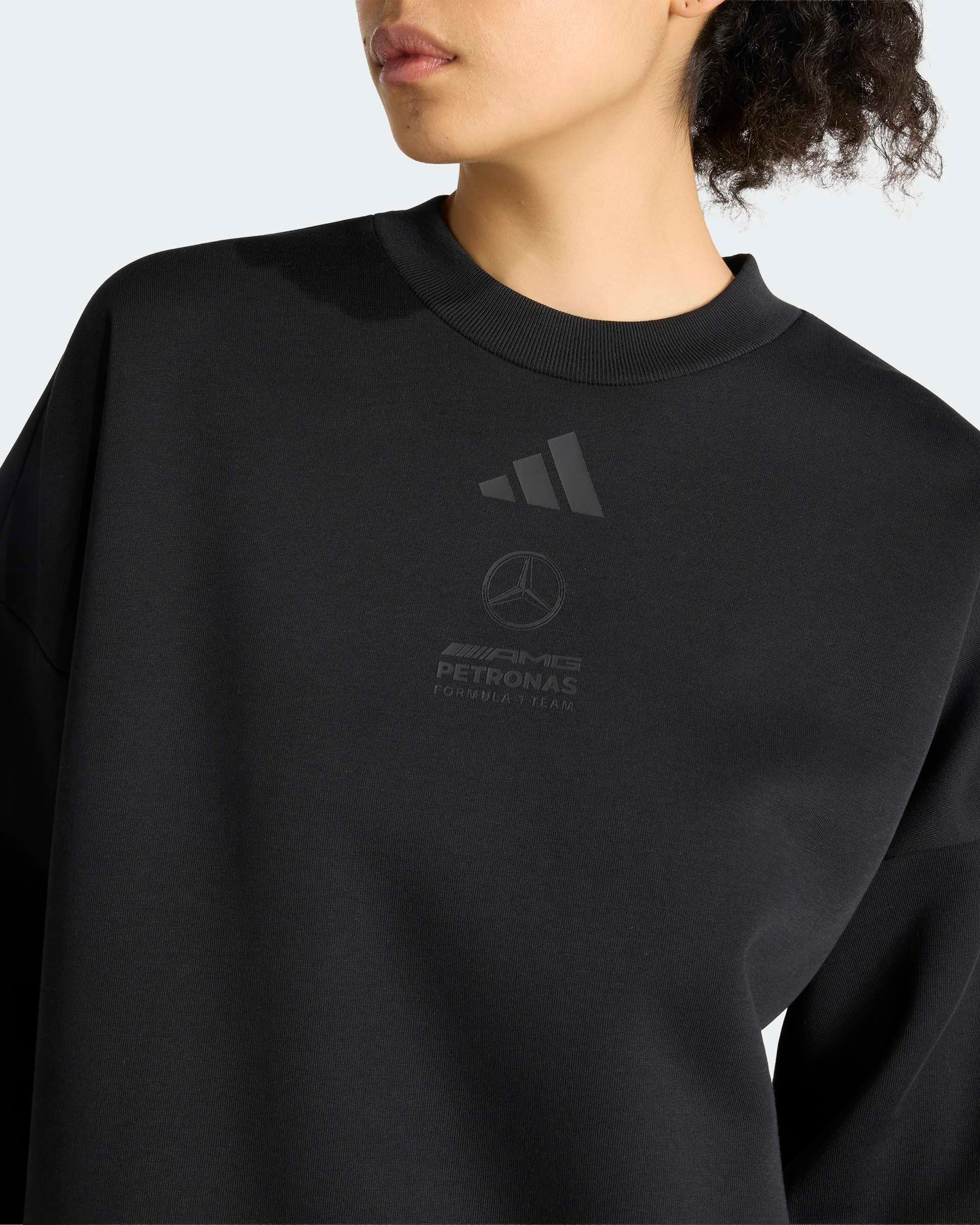 Womens Night Sweat Top Black - Image 4