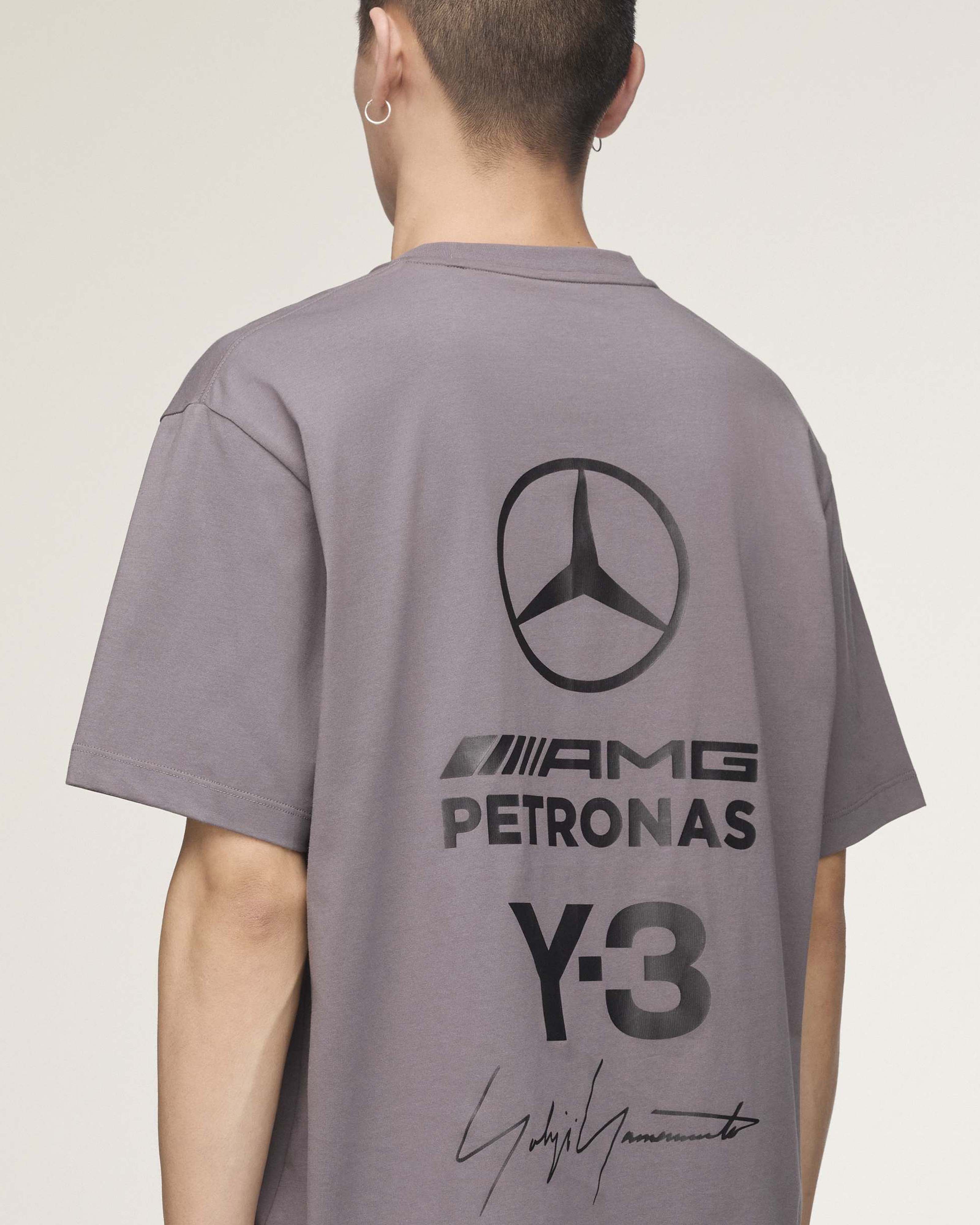 Y-3 Logo Short-Sleeve T-shirt Grey - Image 6
