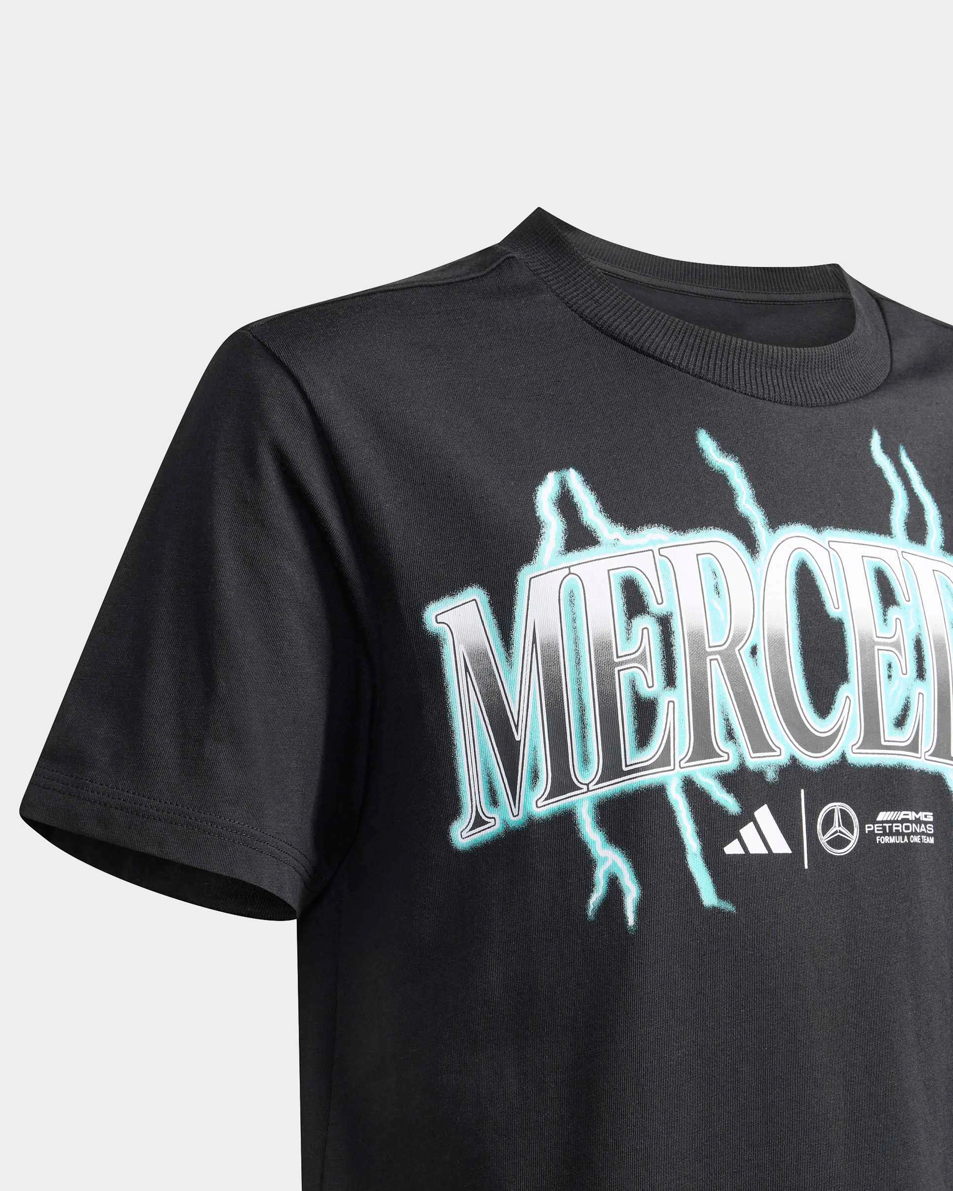 Kids Mercedes Graphic T-shirt Black - Image 3