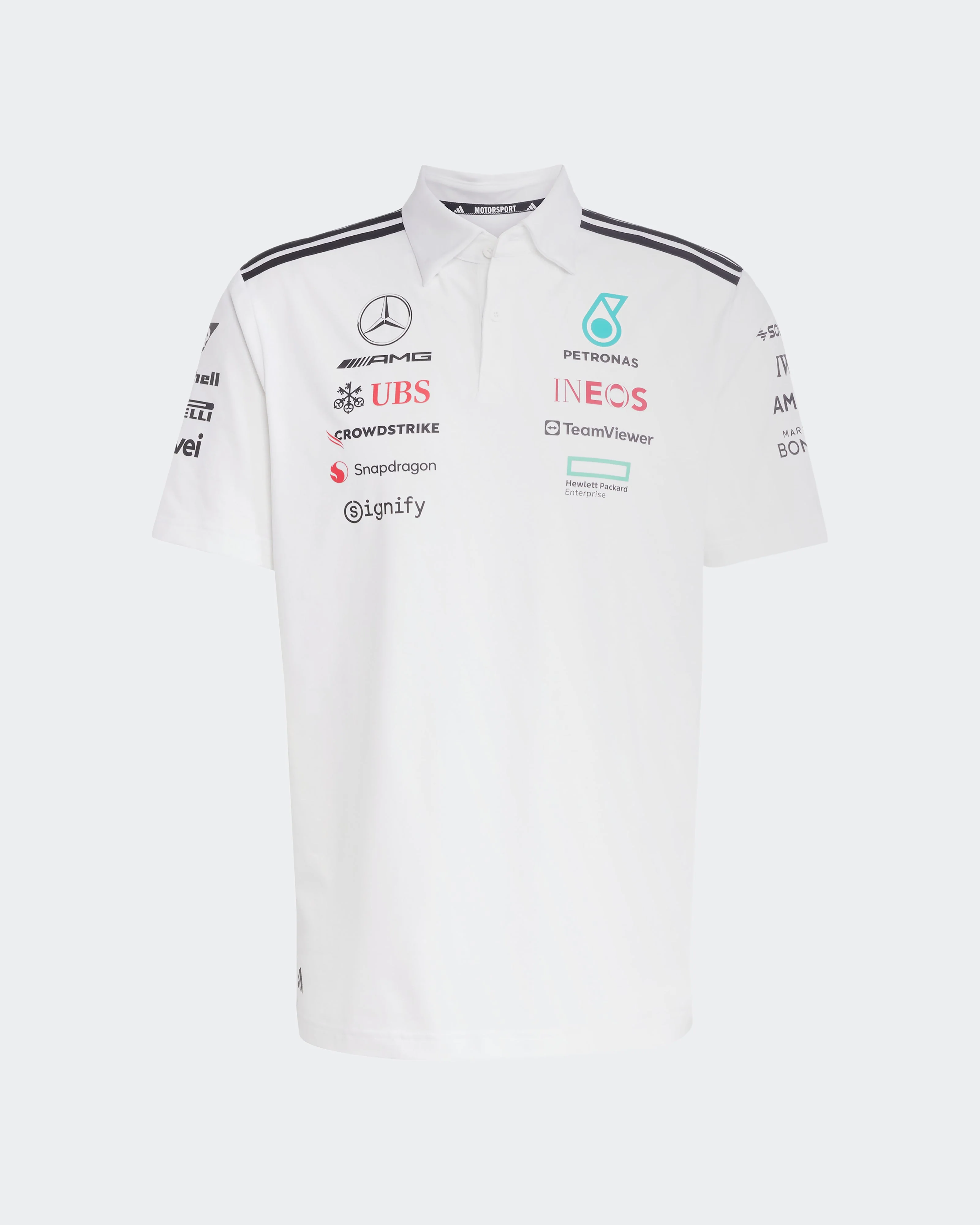 Mens 2025 Team Polo White - Image 5