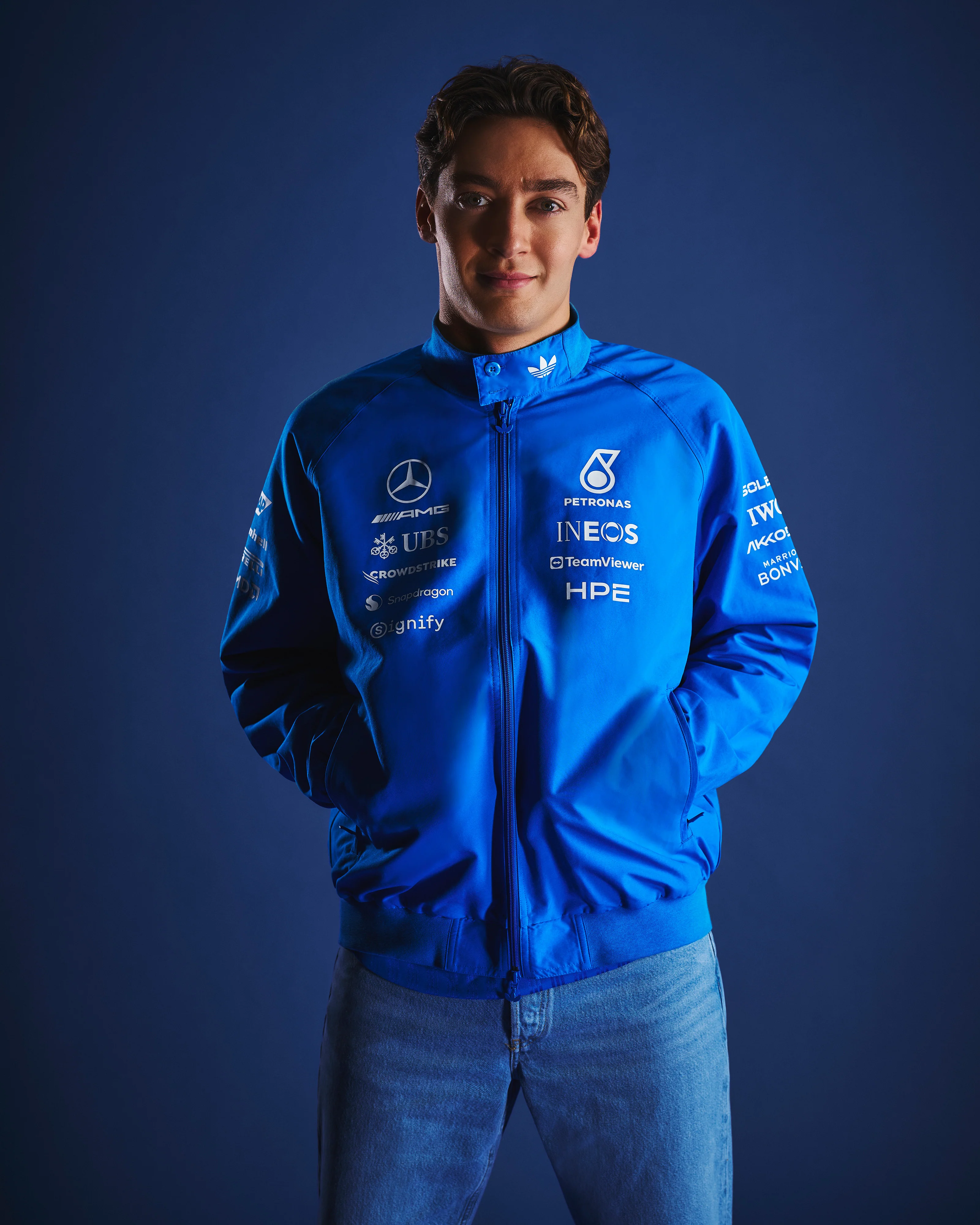 Mens 2026 Blue Wonder Team Harrington Jacket Blue - Image 3