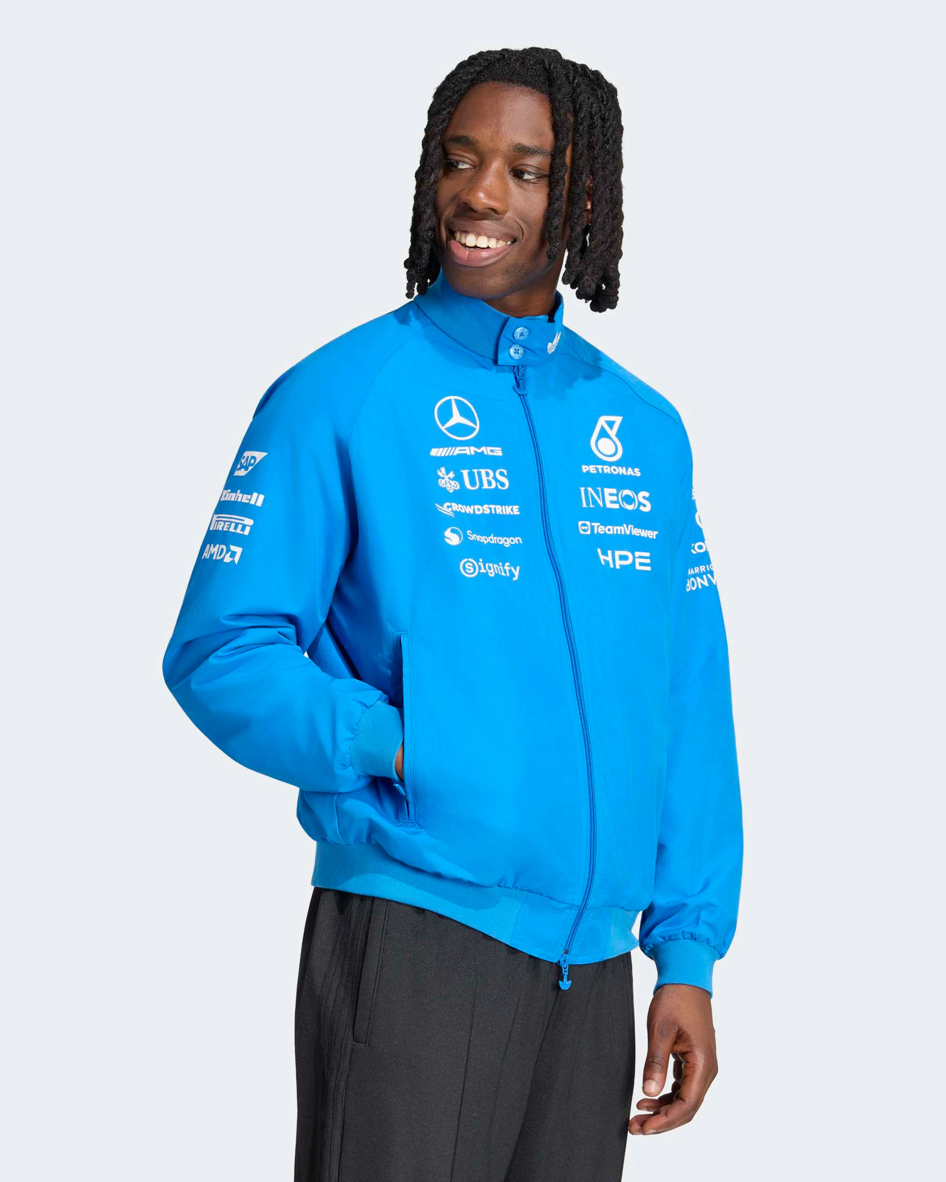 Mens 2026 Blue Wonder Team Harrington Jacket Blue - Image 4
