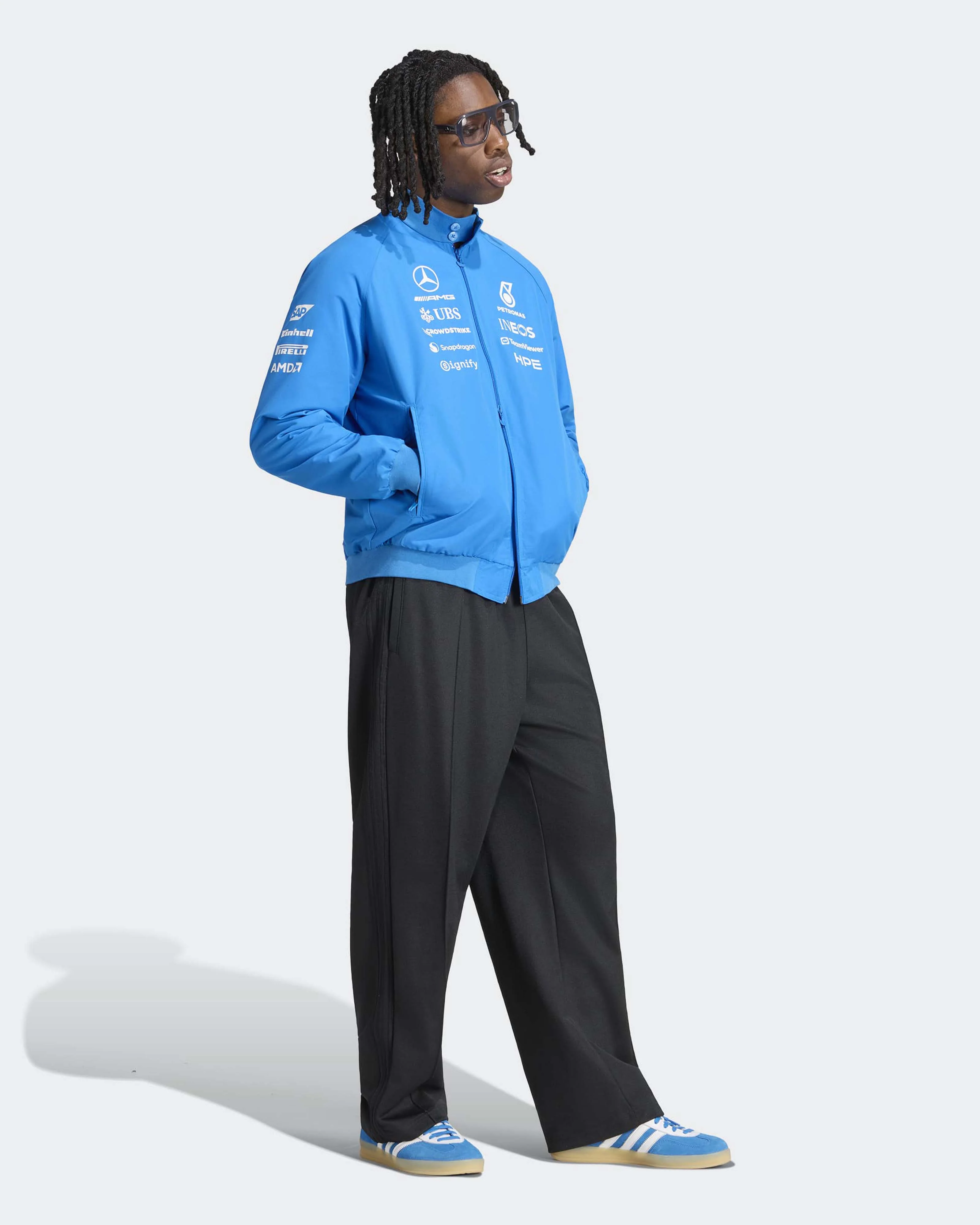 Mens 2026 Blue Wonder Team Harrington Jacket Blue - Image 6