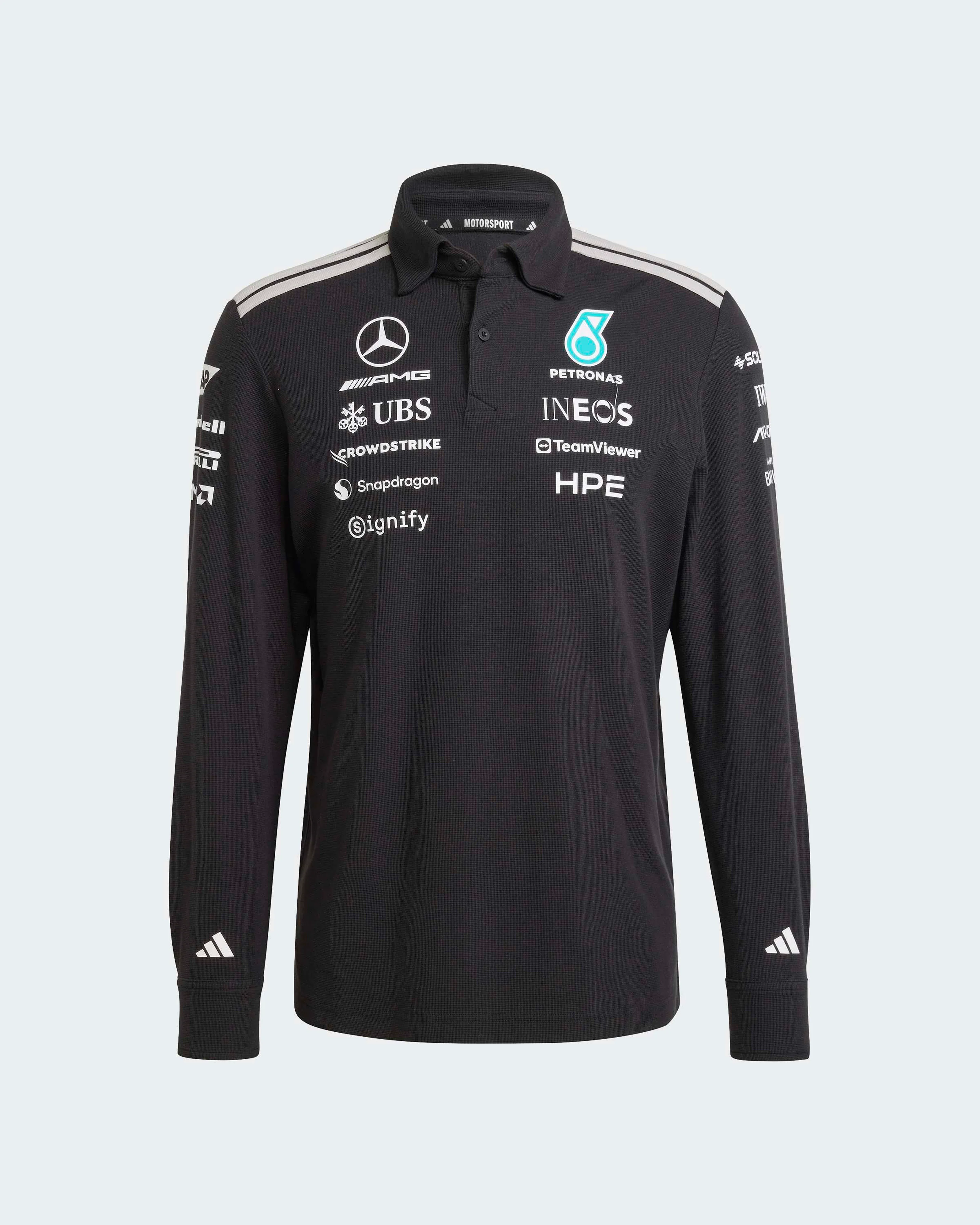 Mens 2026 Team Long-Sleeve Polo Black - Image 8