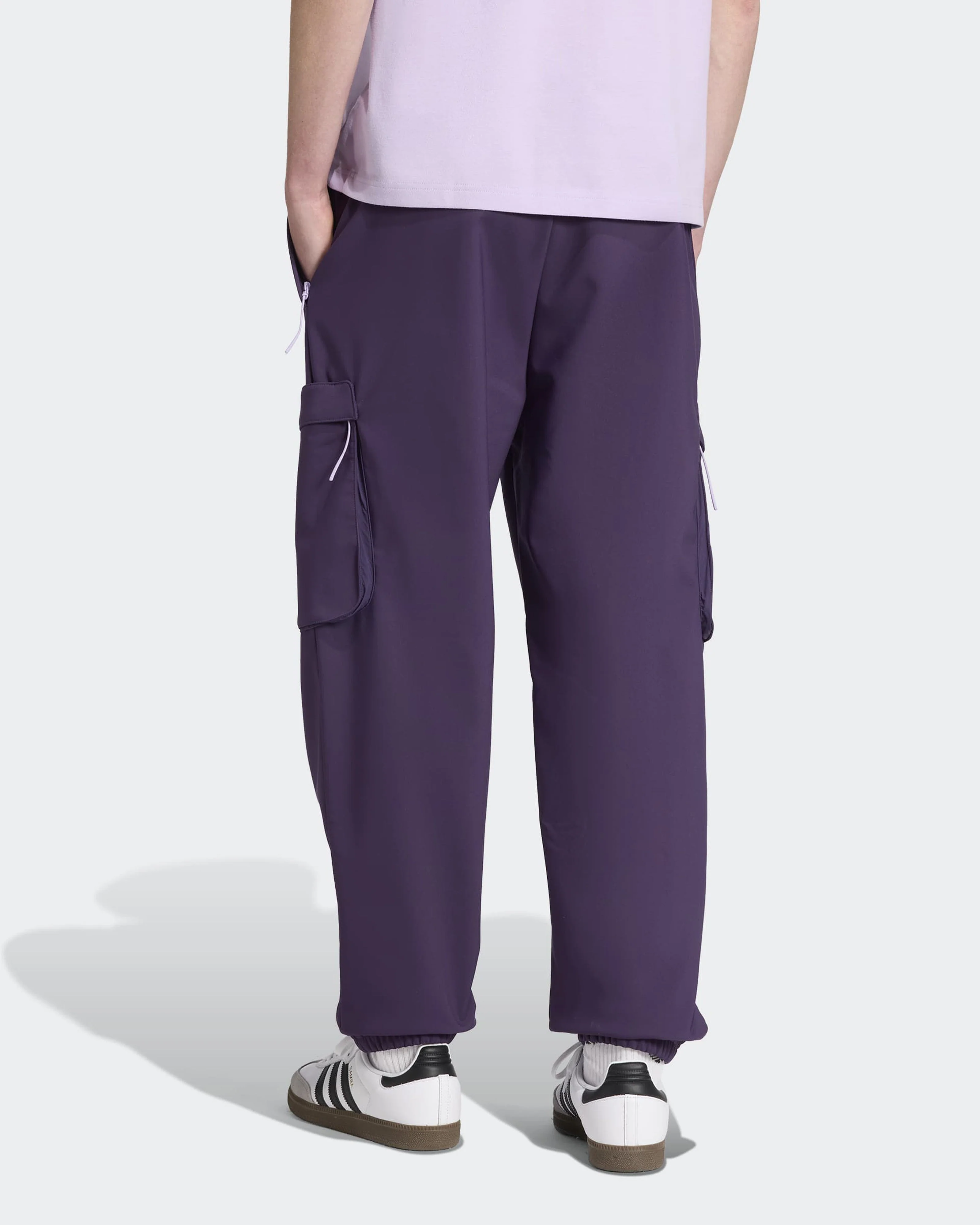 Mens Premium Woven Joggers Dark Purple - Image 2