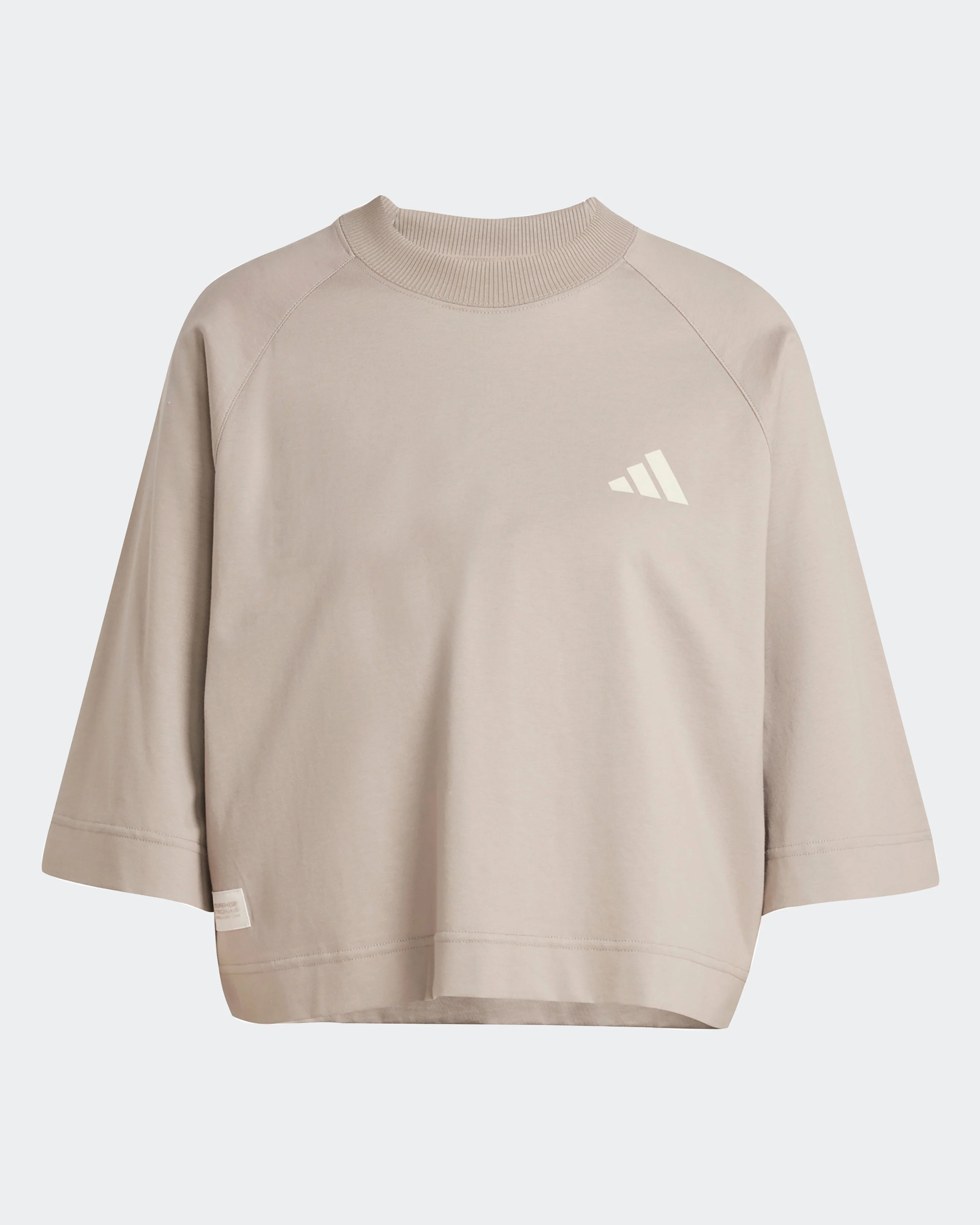 Womens Premium Sweat T-Shirt Beige - Image 5